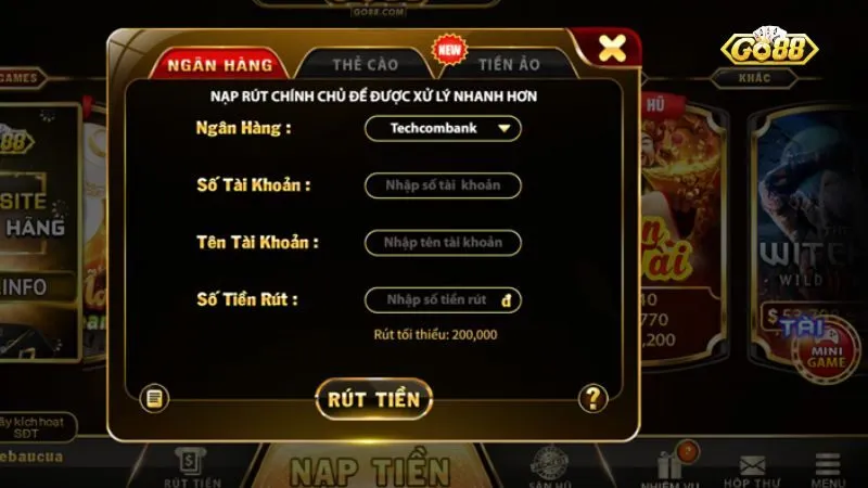 Hướng dẫn rút tiền chi tiết